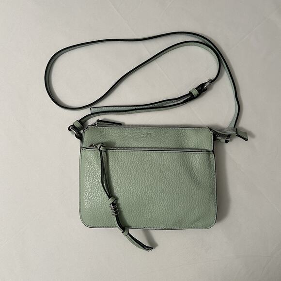 VINCE CAMUTO Agnes Style Mint Green Color Leather Small Slim Crossbody Bag Purse - Picture 1 of 8
